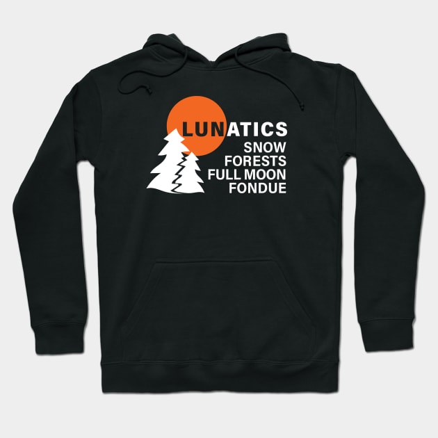 Lunatics Full Moon in the Snow Hoodie by AntiqueImages